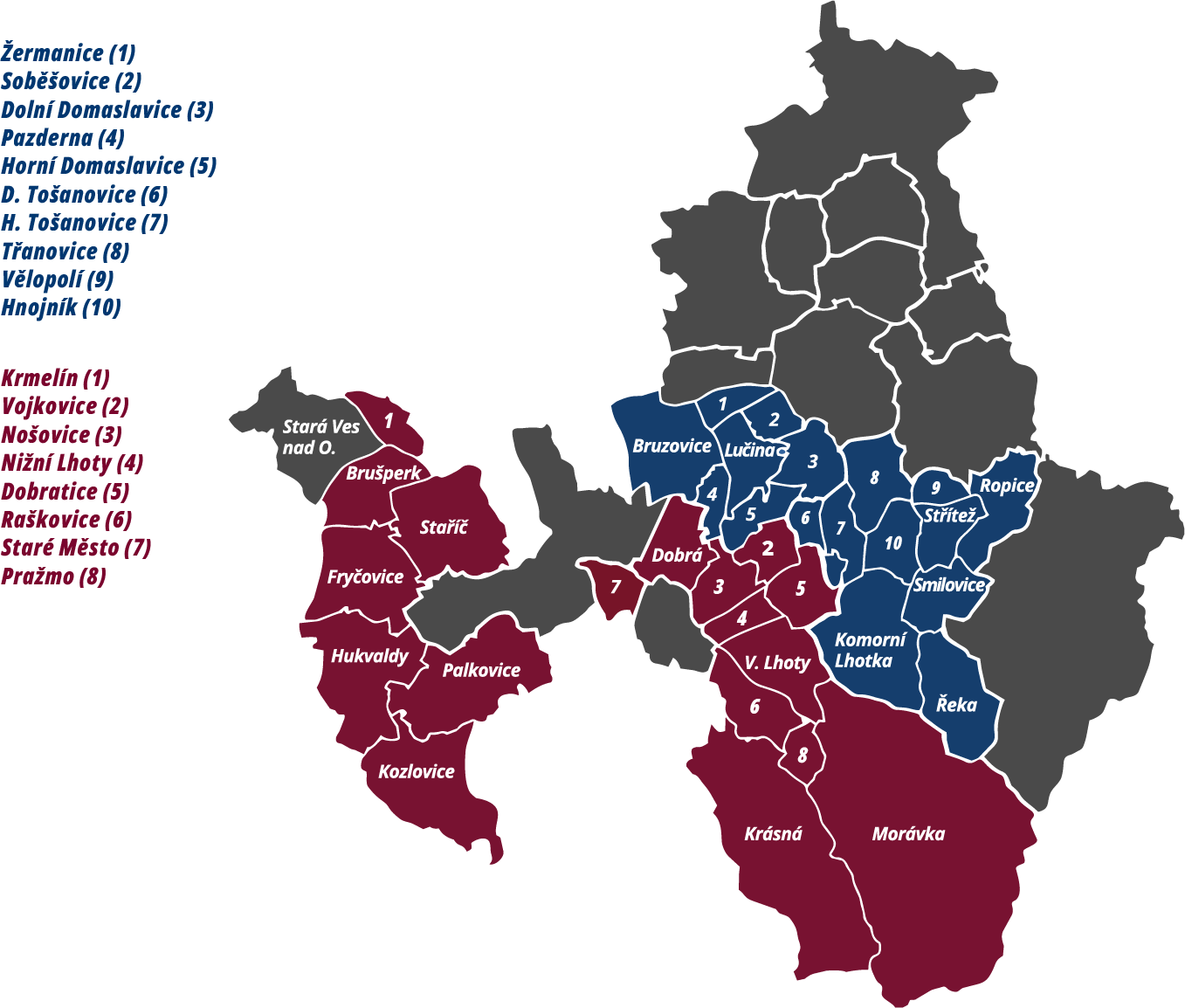 Mapa realizace sociální práce